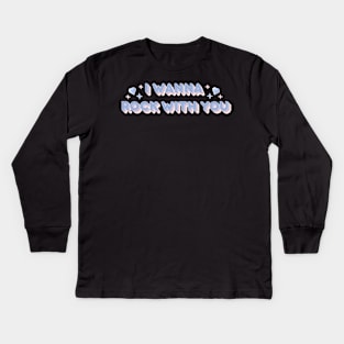 I wanna rock with you - Seventeen (Blue version) Kids Long Sleeve T-Shirt